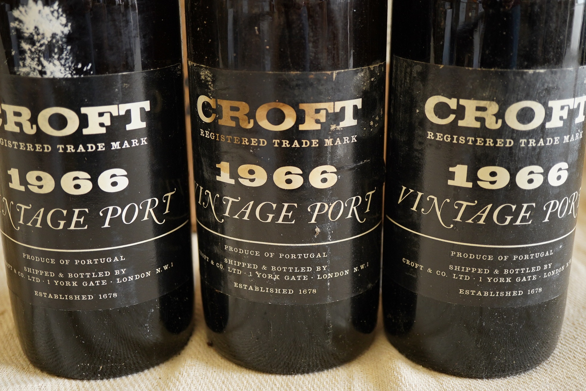 Eleven bottles of 1966 Crofts vintage port